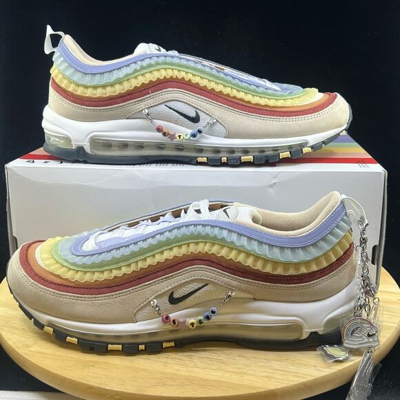 Nike Air Max 97 BT Mens Shoes Pink OxfordAnthracite Adobe FD8637 600 NEW Sz 9